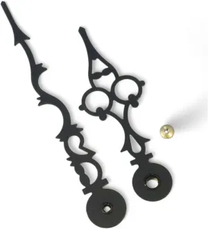 Replacement Parts for Kieninger Grandfather Clock Hands 4 Inch W/Hand NUT Serpentine Mechanical Clock Making Parts DIY Precision Tool