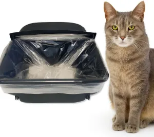 Replacement Waste Drawer Liners – Durable Plastic Cat Litter Bags, 100 Count (9-11 Gallons), Easy to Use – Specifically Designed for Robot Models 3 & 4 Automatic Litter Box Systems