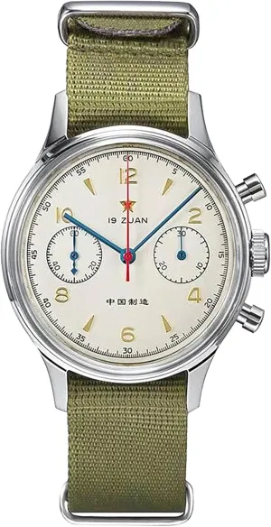 Retro-Chronograph 1963 Original ST1901 Movement Men Mechanical Watch Hand Winding Sapphire & Acrylic Mirror Pilot Wristwatch