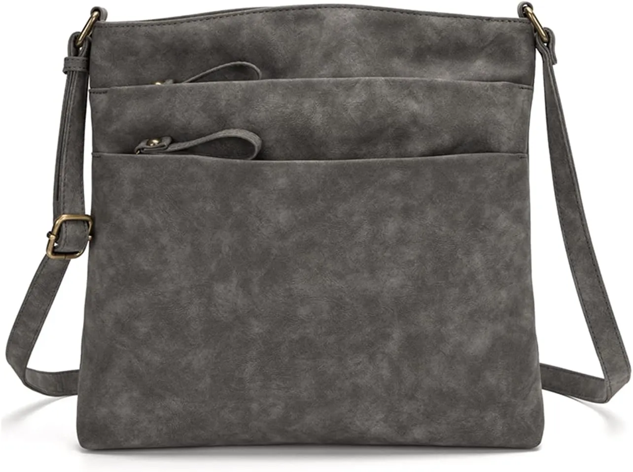 Retro Crossbody Bag Women Shoulder Bag Waterproof Satchel Bag PU Leather Multi-pocket Messenger Bag
