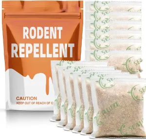 Rodent Repellent Mouse Deterrent Pouches Indoor, Mice Repellent Indoor/Outdoor, Extra-Strength Rat Repellant for Car Engines, Keep Rodents Out of Home/RV, Mouse Repellant (1 Ounce (Pack of 12))