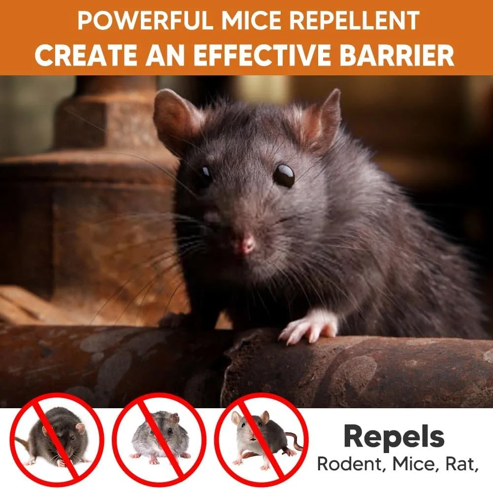 Rodent Repellent Mouse Deterrent Pouches Indoor, Mice Repellent Indoor/Outdoor, Extra-Strength Rat Repellant for Car Engines, Keep Rodents Out of Home/RV, Mouse Repellant (1 Ounce (Pack of 12))