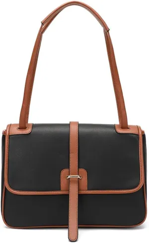 ROUROU Large Capacity Shoulder Bag for Women Genuine Leather Handbag Retro Tote Bag Casual Satchel