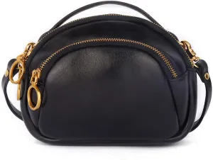 ROUROU Retro Shoulder Bag for Women Top Handle Handbag Mini Crossbody Bag Genuine Leather Clutch Bag Coin Purse Wallet