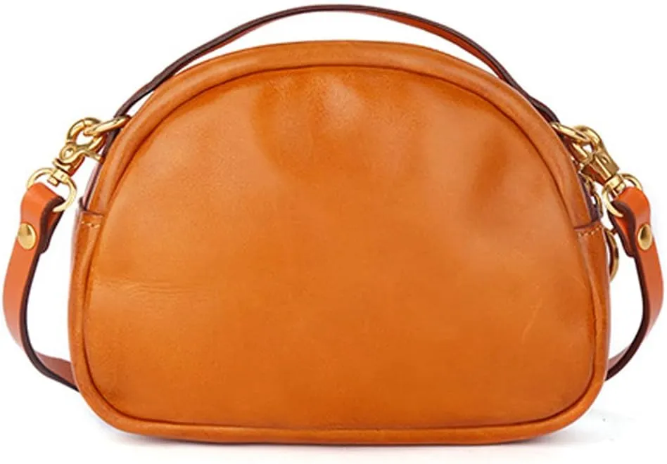 ROUROU Retro Shoulder Bag for Women Top Handle Handbag Mini Crossbody Bag Genuine Leather Clutch Bag Coin Purse Wallet