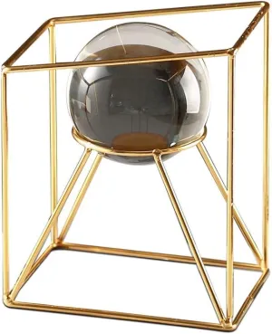 RSLEE Bookends for Shelves Crystal Ball Bookends BookBook Ends Stopper Desktop Organizer 1pack/1Pair for Home, Office, Gifts Book Ends for Heavy Books (Color : Gold, Size : 1pack)