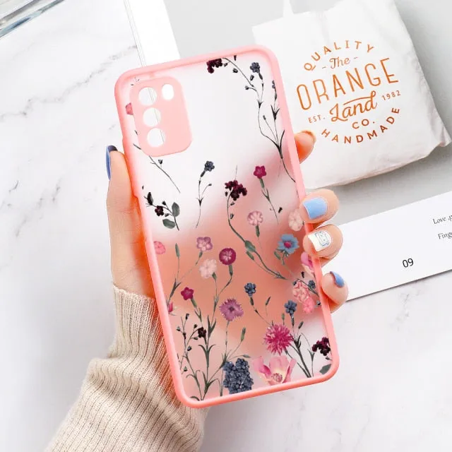 S21 Case for Samsung A52 Case A12 A51 A32 Flower Cover Samsung Galaxy A52S S21 Ultra S20 FE Plus A22 A50 A72 A31 A71 A21S Fundas