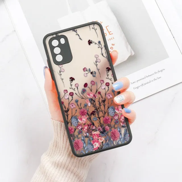 S21 Case for Samsung A52 Case A12 A51 A32 Flower Cover Samsung Galaxy A52S S21 Ultra S20 FE Plus A22 A50 A72 A31 A71 A21S Fundas