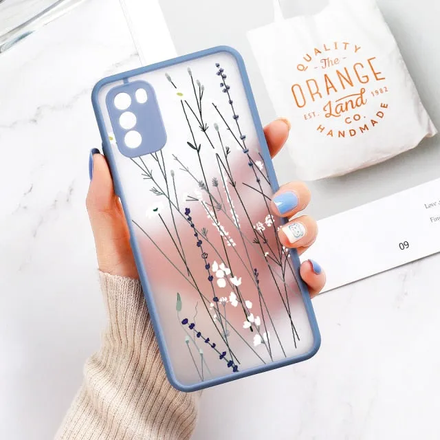 S21 Case for Samsung A52 Case A12 A51 A32 Flower Cover Samsung Galaxy A52S S21 Ultra S20 FE Plus A22 A50 A72 A31 A71 A21S Fundas