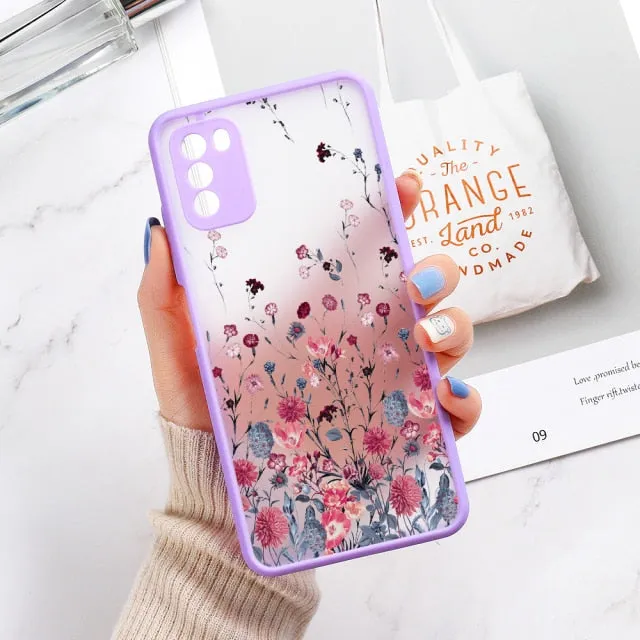 S21 Case for Samsung A52 Case A12 A51 A32 Flower Cover Samsung Galaxy A52S S21 Ultra S20 FE Plus A22 A50 A72 A31 A71 A21S Fundas