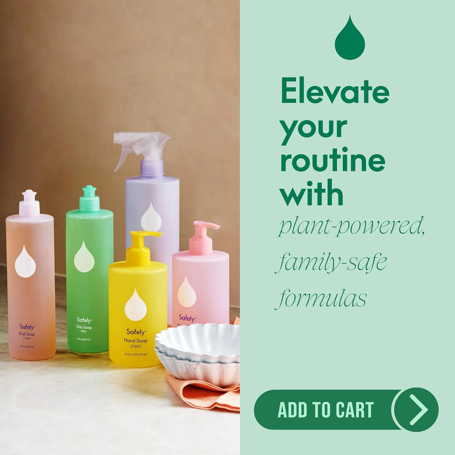 Safely Foaming Hand Soap – Fresh 6-Pack, Moisturizing Liquid Hand Soap With Coconut Conditioning, Leaves Skin Soft And Smooth, Removes Dirt, Grease, and Impurities, 10 Fl Oz Each