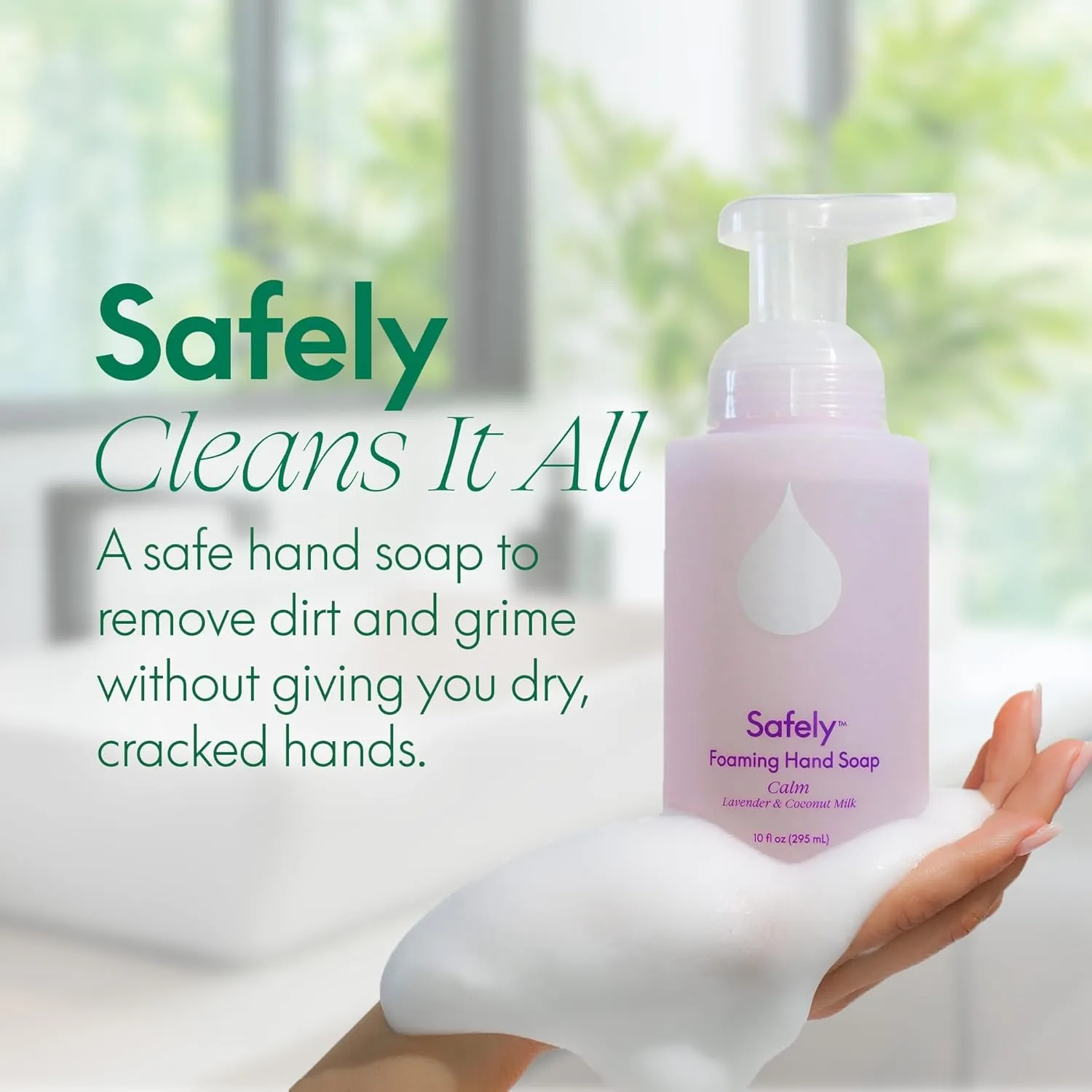 Safely Foaming Hand Soap – Fresh 6-Pack, Moisturizing Liquid Hand Soap With Coconut Conditioning, Leaves Skin Soft And Smooth, Removes Dirt, Grease, and Impurities, 10 Fl Oz Each