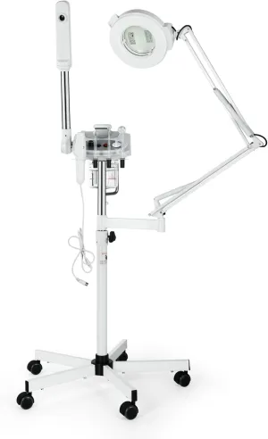 Salonsunny 3 in 1 Professional Facial Steamer & Magnifying LED Lamp & High Frequency Esthetician Spa Equipment