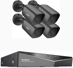 SANNCE 1080P 16 Channel CCTV DVR (NO Hard Drive) with Kits 4PCS 5MP Cameras