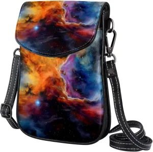 Satchel Bag Galaxy Universe Purse Crossbody Leather Messenger Bag For Women