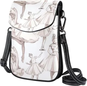 Satchel Bag Sketch Ballet Set Purse Crossbody Leather Messenger Bag For Women