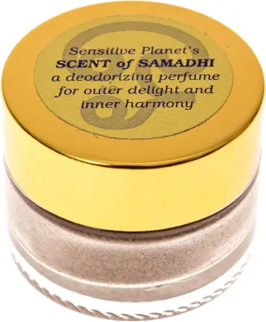 Scent of Samadhi Powder - All-Natural Deodorant and Personal Fragrance with Sandalwood, Tulsi, Rose and Clove, 2 oz Jar (1-Pack)
