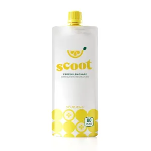 Scoot Frozen Lemonade 12 Pack: Original Lemon 12-3.25-ounce Shelf-stable Pouches of Classic Lemon Flavor Lemonade, Ready to Freeze, Squeeze Into a Slushy, and Enjoy