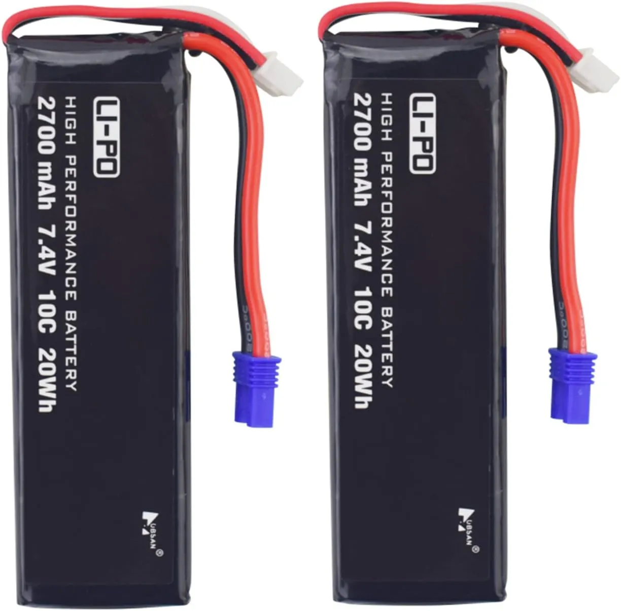 sea jump 2PCS 7.4V 2700mAh 10C Battery for Hubsan H501S X4 H501C H501A H501M H501S W H501S pro Four-axis Aircraft Aerial Camera UAV Spare Parts
