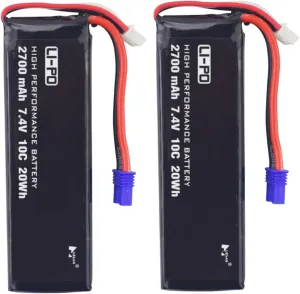 sea jump 2PCS 7.4V 2700mAh 10C Battery for Hubsan H501S X4 H501C H501A H501M H501S W H501S pro Four-axis Aircraft Aerial Camera UAV Spare Parts