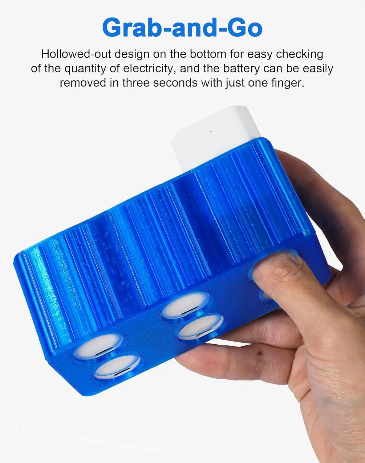 Selens TPU Air Bladder NP-FZ100 Camera Battery Case Bag Box for Sony NP-FZ100 Battery (Blue 6 Sections)