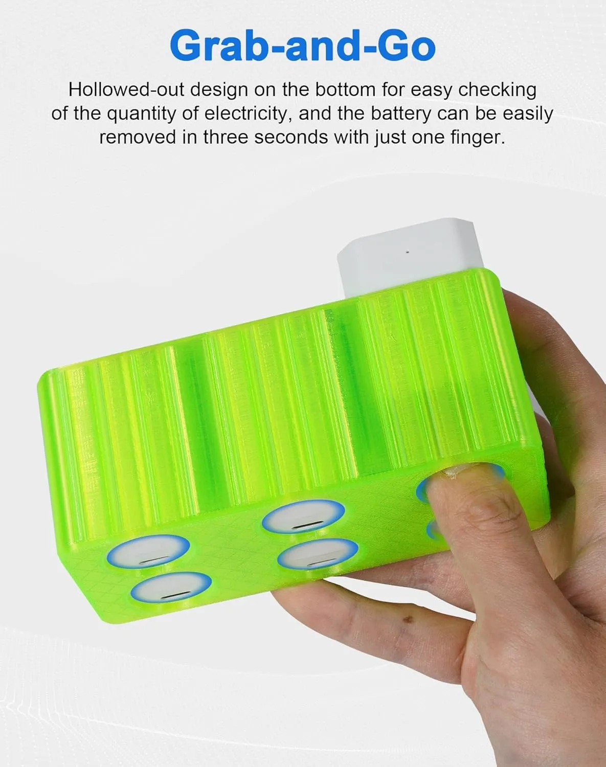 Selens TPU Air Bladder NP-FZ100 Camera Battery Case Bag Box for Sony NP-FZ100 Battery (Green 6 Sections)