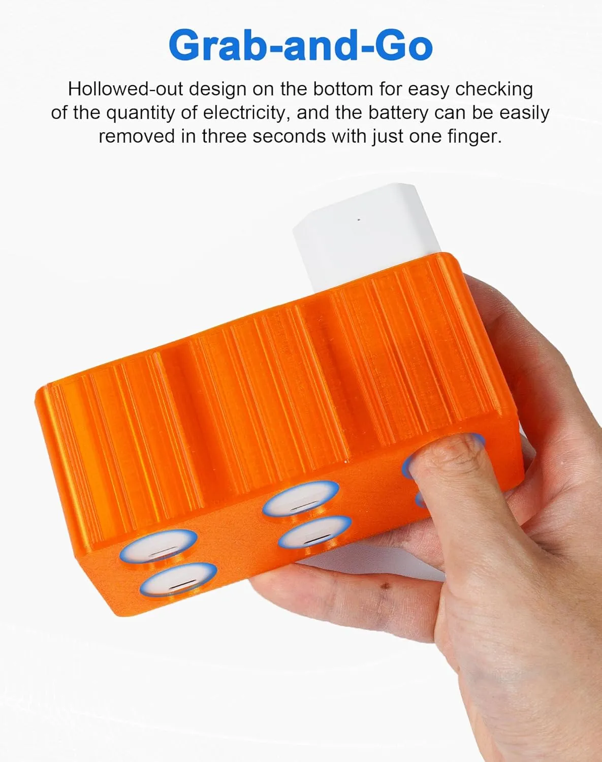Selens TPU Air Bladder NP-FZ100 Camera Battery Case Bag Box for Sony NP-FZ100 Battery (Orange 6 Sections)