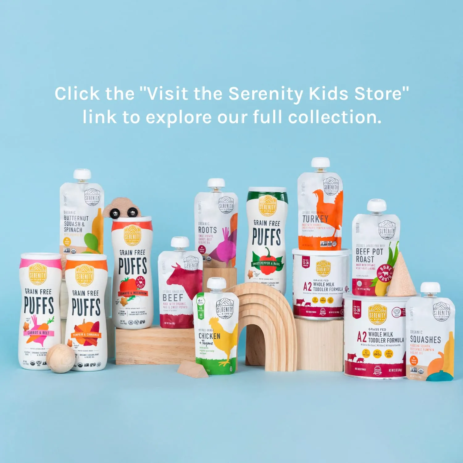 Serenity Kids 6  Months Baby Food Pouches - Ethically Sourced Grass Fed Bison - Organic Kabocha Squash & Spinach Puree - 3.5 Oz BPA-Free - 6 Count