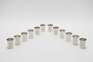 Set of Twelve Sterling Shot Cups