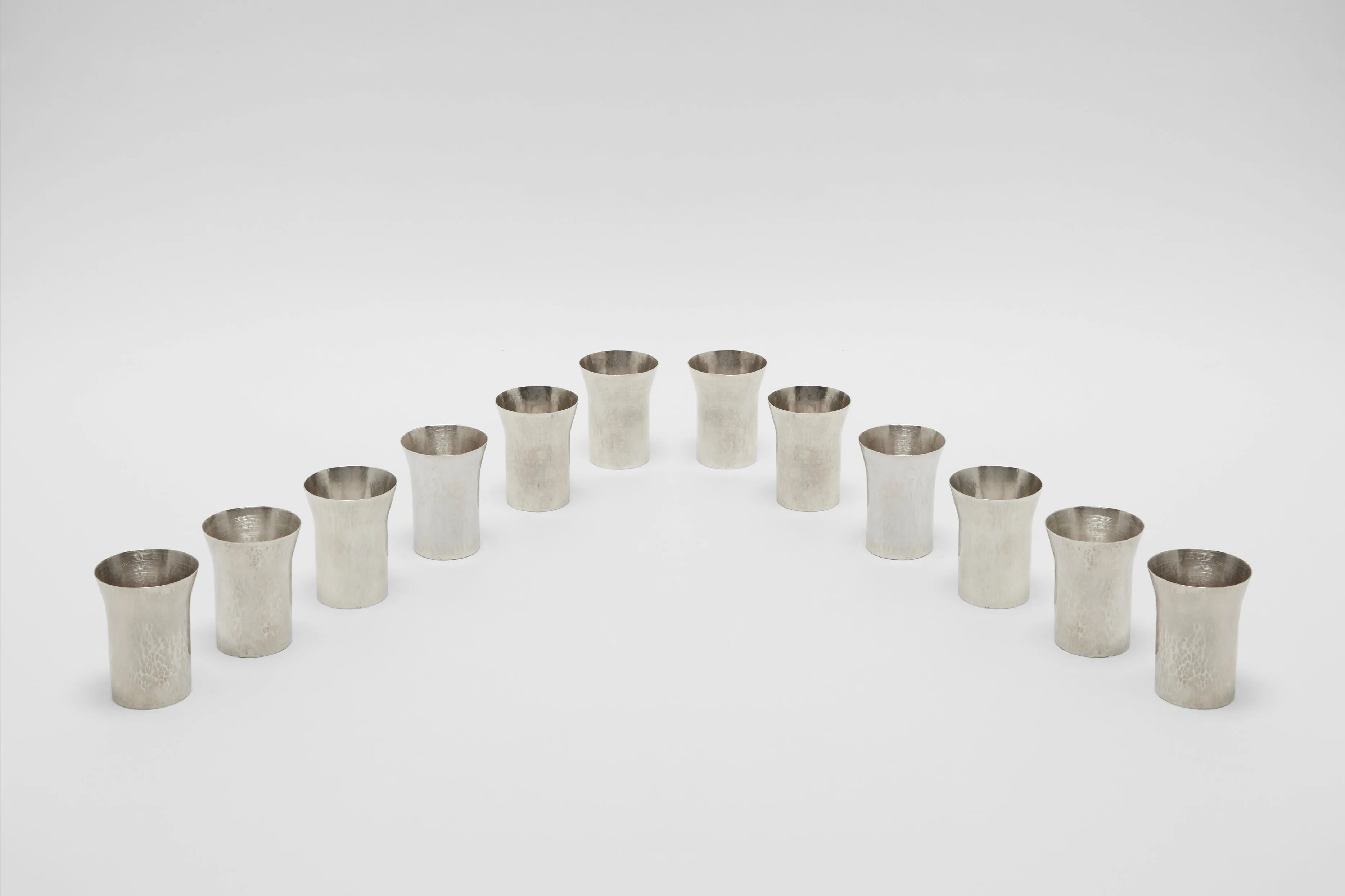Set of Twelve Sterling Shot Cups