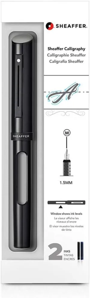 Sheaffer Black Calligraphy Pen with Fine Nib and Black Trim