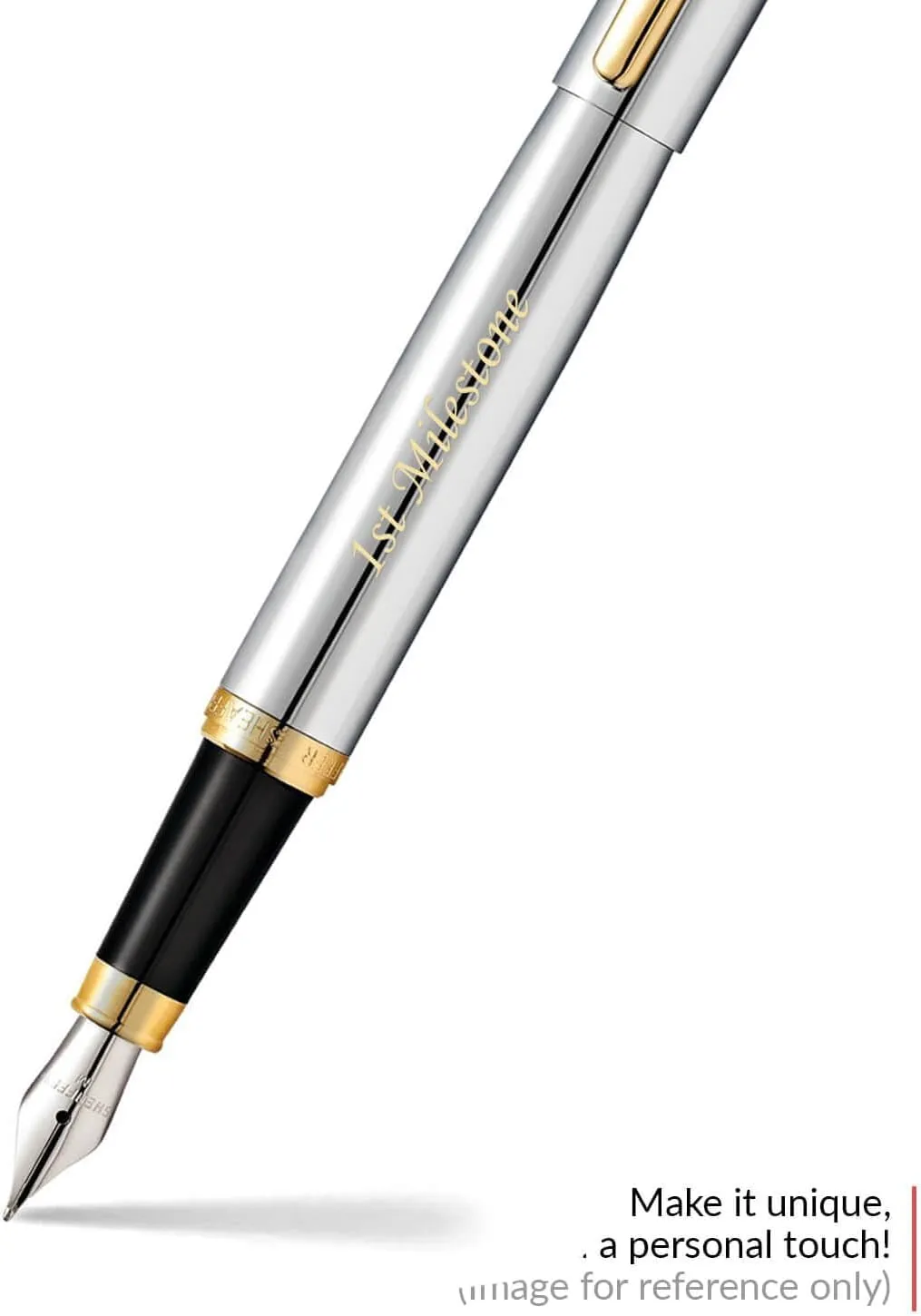 Sheaffer Sagaris Black Rollerball Pen with Chrome Cap and Gold Tone Trim