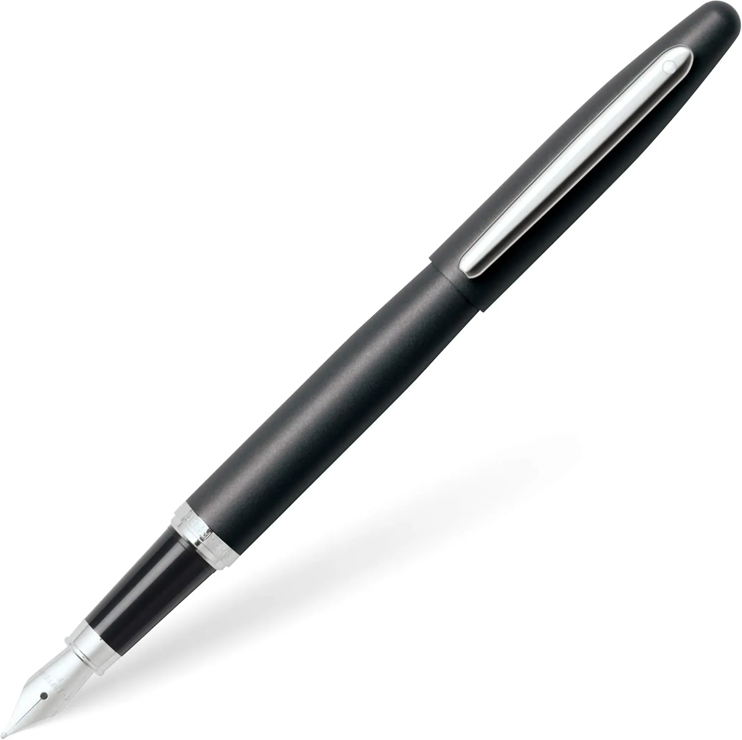 Sheaffer VFM Matte Black Fountain Pen with Chrome Trim and Medium Nib