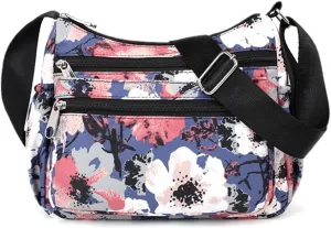 Shoulder Bag Purse Nylon Multi Pocket Waterproof Handbag Women Messenger Bags Travel Work Tote Bag