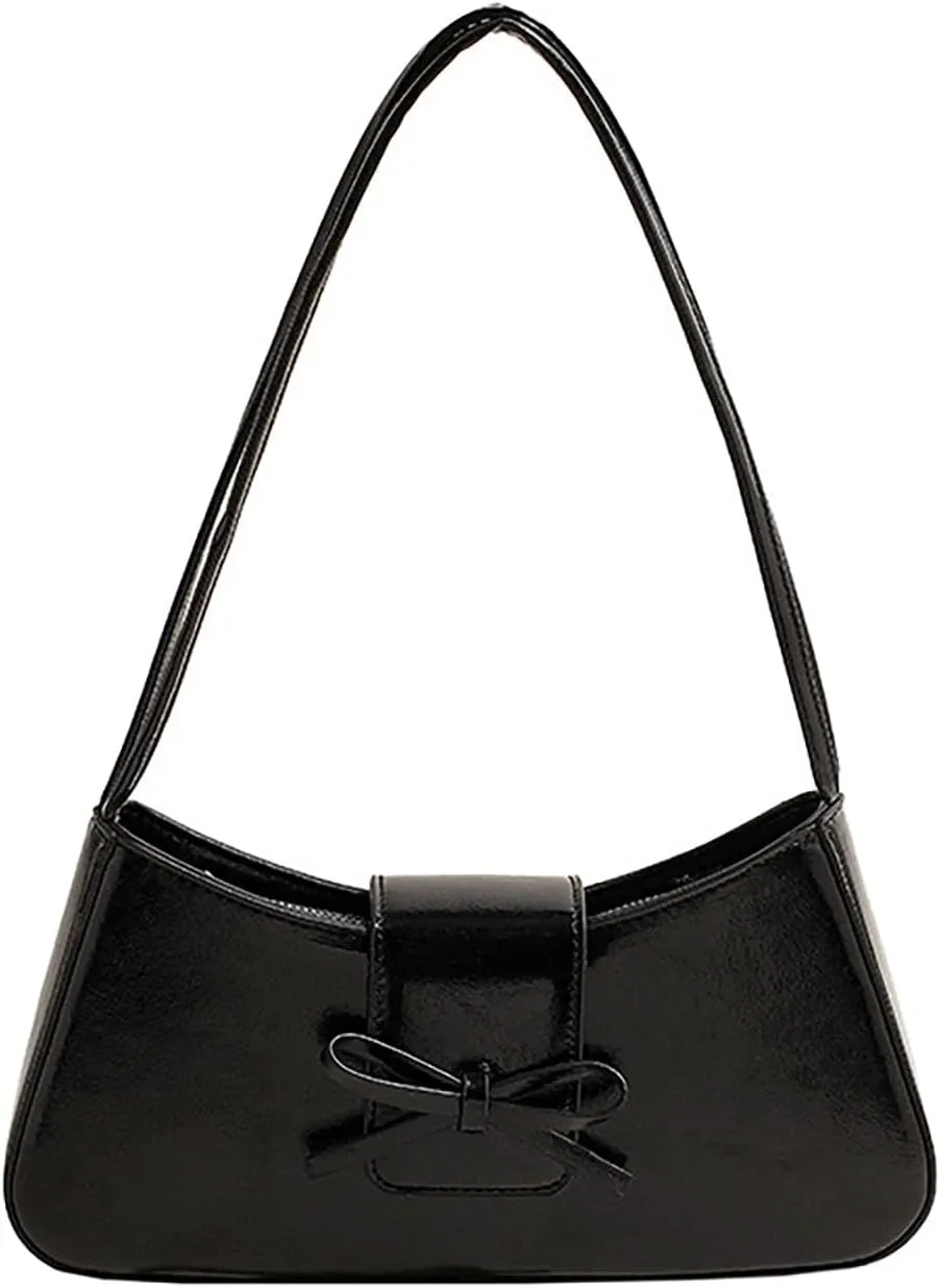 Shoulder Bags for Women,Coquette Bow Purse Trendy Y2K Purse PU Leather Hobo Handbag Cute Bag