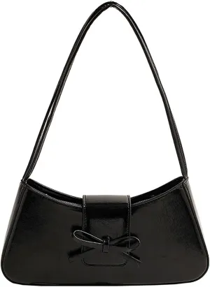 Shoulder Bags for Women,Coquette Bow Purse Trendy Y2K Purse PU Leather Hobo Handbag Cute Bag