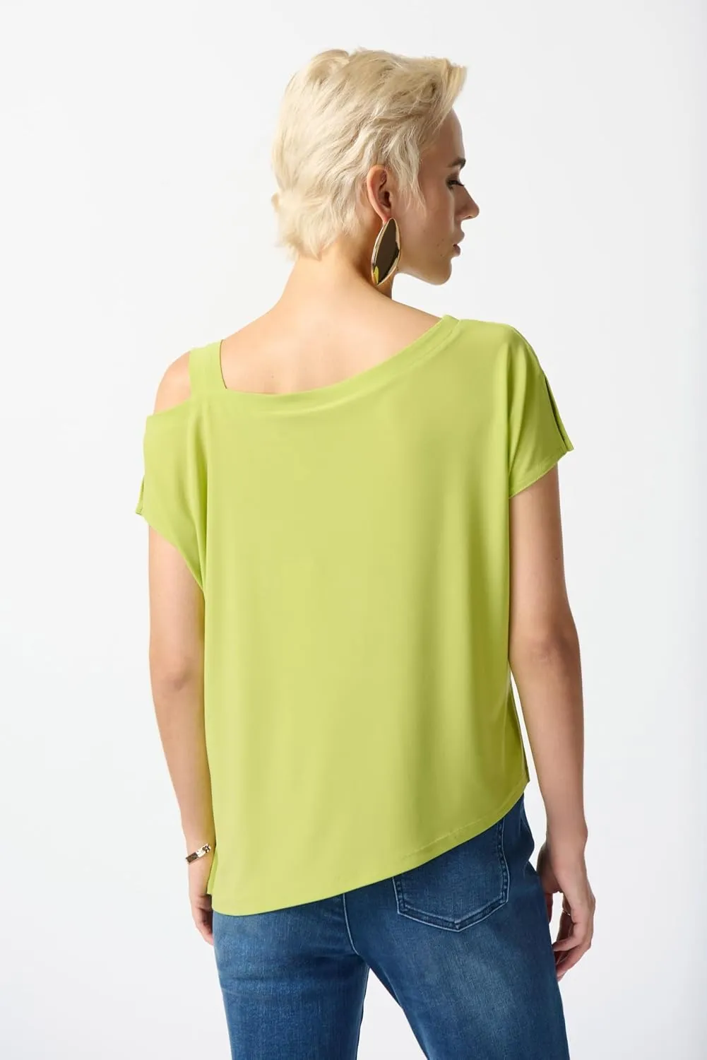 Silky Knit Asymmetrical Top Style 242084