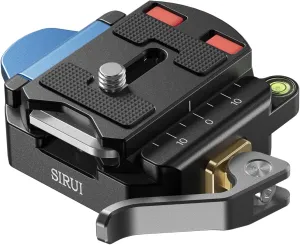 SIRUI 55mm Quick Release Plate and Clamp Base Kit, Camera Mount Adapter with 1/4" and 3/8" Thread, Quick-Release Attach Mount Plate for Tripod Monopod DSLR Stabilizer, QC-55