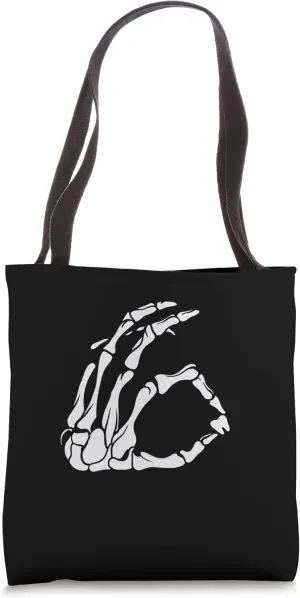 Skeleton Hand With Teeth Funny Dentist Dental Assistant Tote Bag