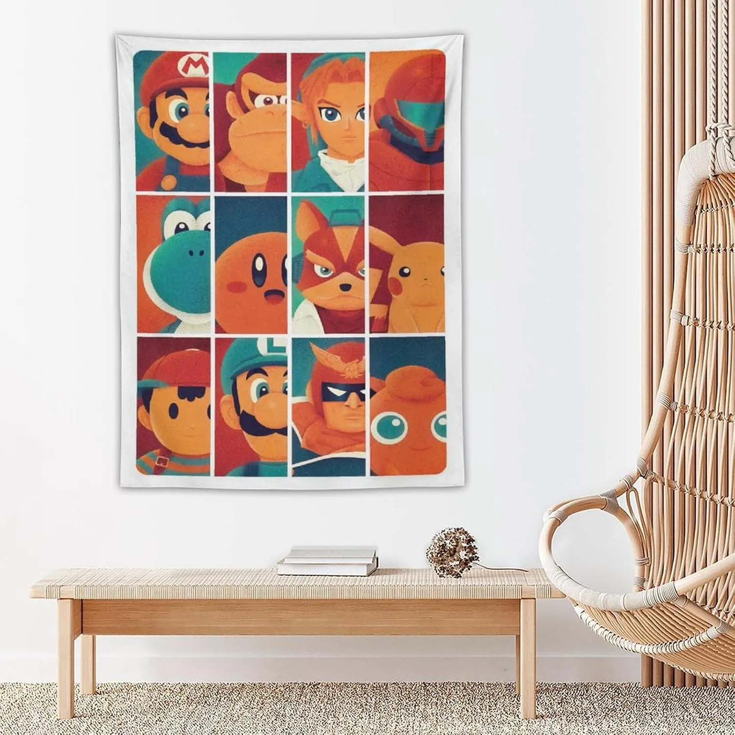 Smash Bros - Class of '99 Gamer Recruitment Video Game Posters Cool Tapestry Art Prints Wall Painting Artworks Tapestries Hanging Picture Gift Bedroom Home Decor 30"x40"