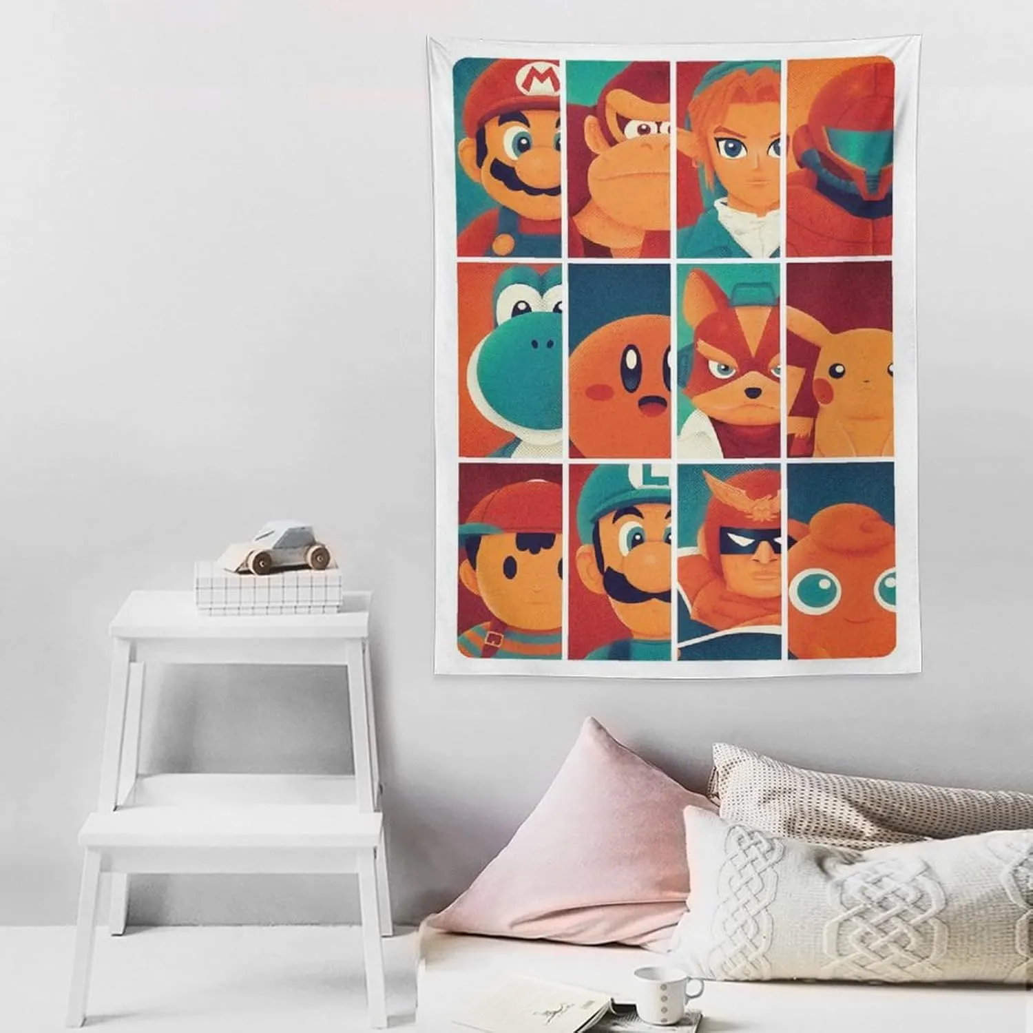 Smash Bros - Class of '99 Gamer Recruitment Video Game Posters Cool Tapestry Art Prints Wall Painting Artworks Tapestries Hanging Picture Gift Bedroom Home Decor 30"x40"