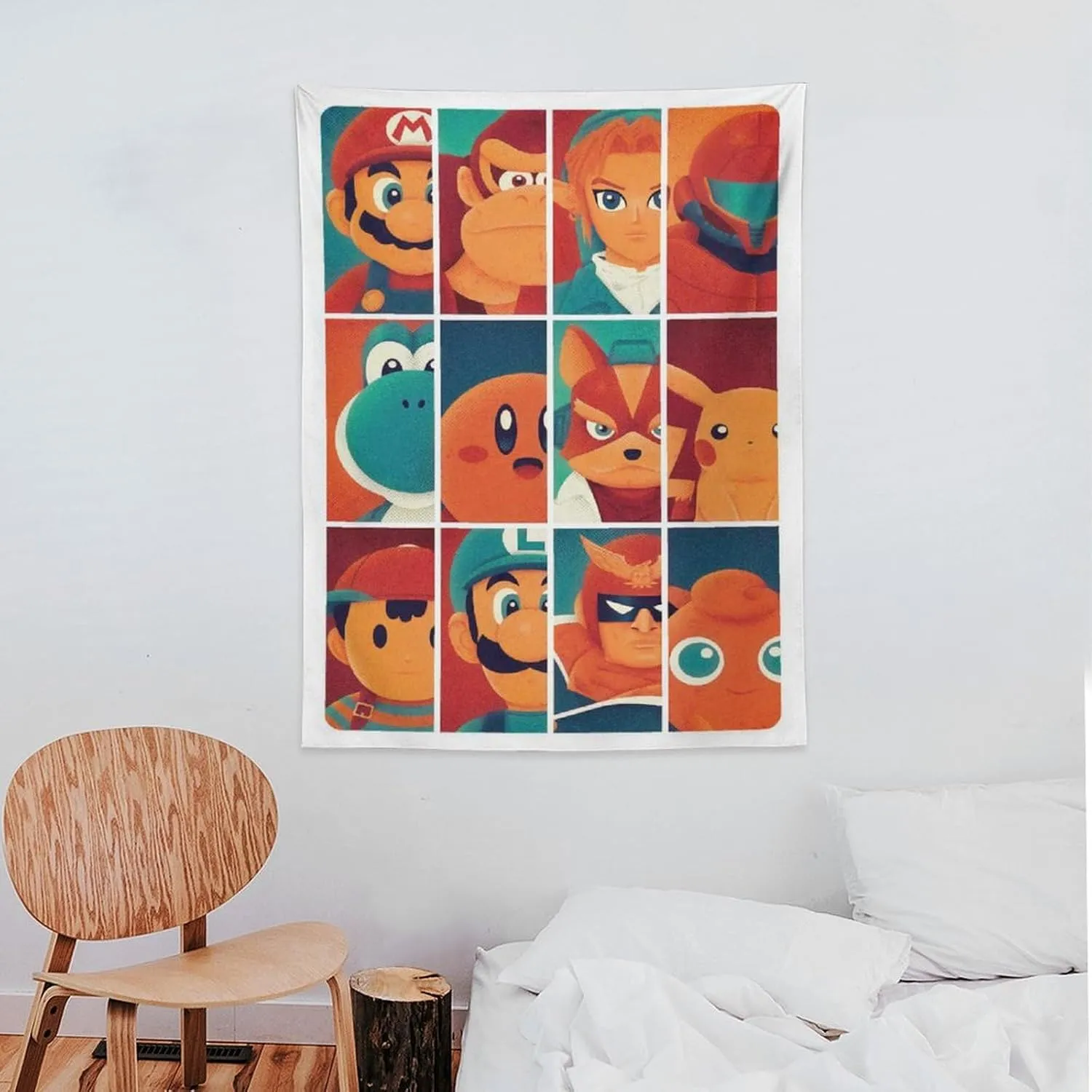 Smash Bros - Class of '99 Gamer Recruitment Video Game Posters Cool Tapestry Art Prints Wall Painting Artworks Tapestries Hanging Picture Gift Bedroom Home Decor 30"x40"