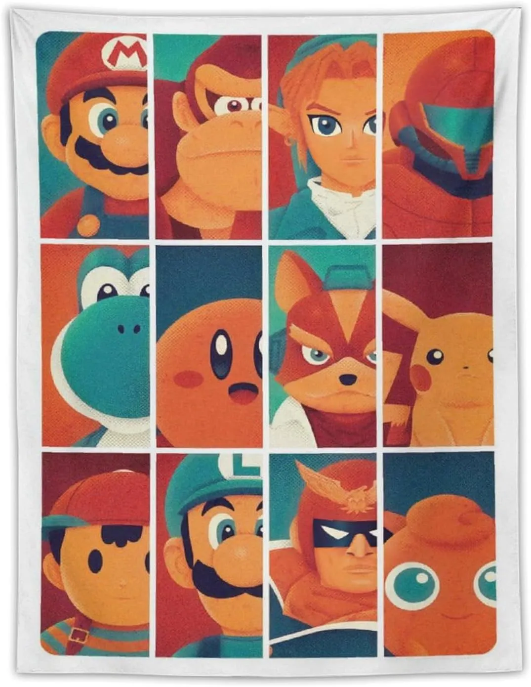 Smash Bros - Class of '99 Gamer Recruitment Video Game Posters Cool Tapestry Art Prints Wall Painting Artworks Tapestries Hanging Picture Gift Bedroom Home Decor 30"x40"
