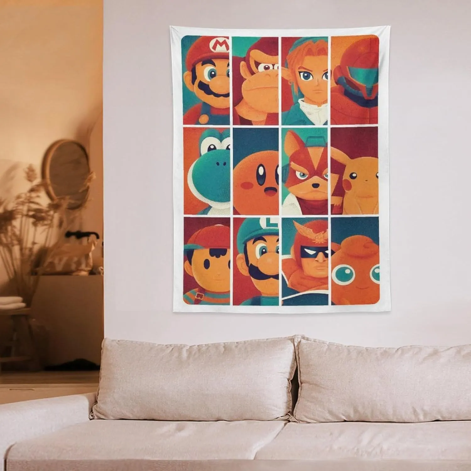 Smash Bros - Class of '99 Gamer Recruitment Video Game Posters Cool Tapestry Art Prints Wall Painting Artworks Tapestries Hanging Picture Gift Bedroom Home Decor 30"x40"