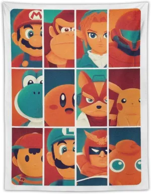 Smash Bros - Class of '99 Gamer Recruitment Video Game Posters Cool Tapestry Art Prints Wall Painting Artworks Tapestries Hanging Picture Gift Bedroom Home Decor 30"x40"