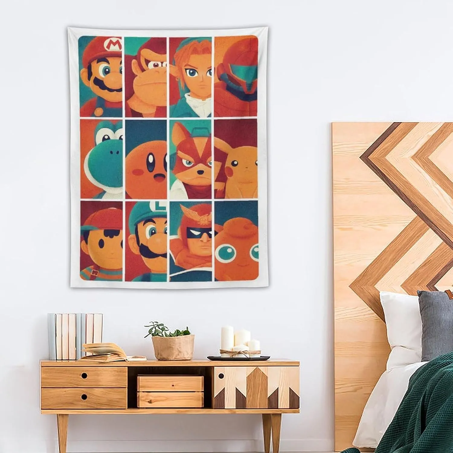 Smash Bros - Class of '99 Gamer Recruitment Video Game Posters Cool Tapestry Art Prints Wall Painting Artworks Tapestries Hanging Picture Gift Bedroom Home Decor 30"x40"
