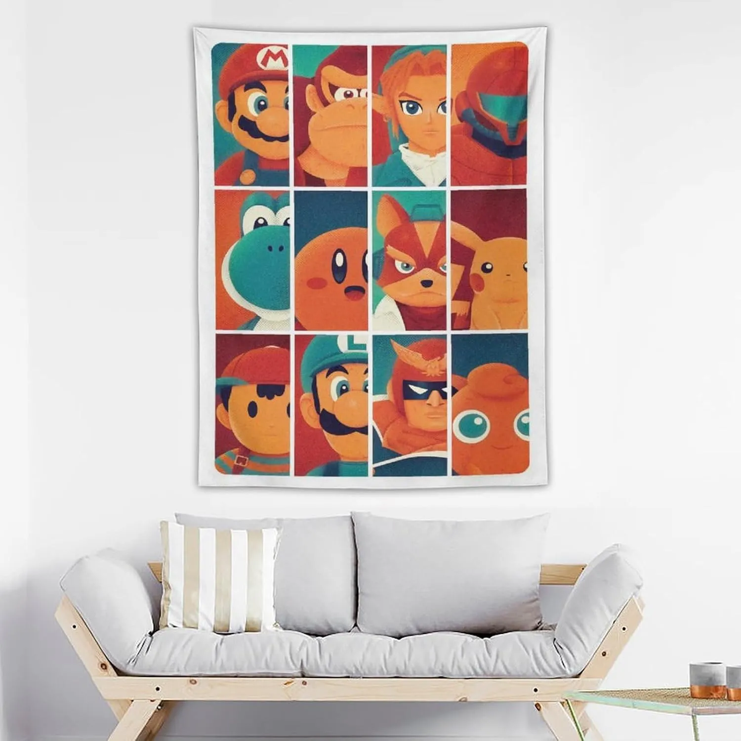 Smash Bros - Class of '99 Gamer Recruitment Video Game Posters Cool Tapestry Art Prints Wall Painting Artworks Tapestries Hanging Picture Gift Bedroom Home Decor 30"x40"