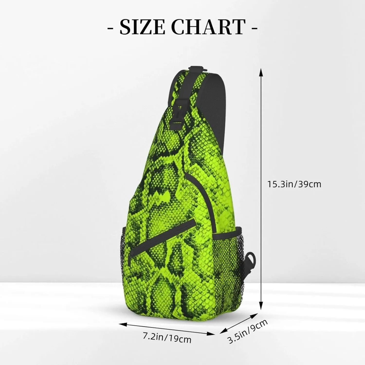 Snake Shoulder Bag Snake Skin Sling Backpack Daypack Casual Backpack Hiking Bag Cool Backpack Bag