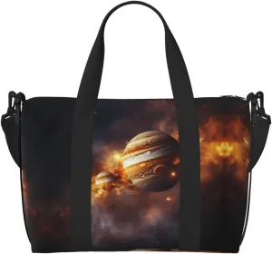 Solar System Jupiter Saturn print Crossbody Travel Bags Fashion Travel Bags Items Travel Bags Tote Bags