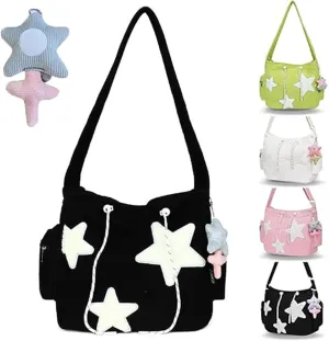 Solarix Bag, Solarix Crossbody Bag, Star Tote Hobo Bag, Large Capacity Corduroy Shoulder Bag, Cute Messenger Bag